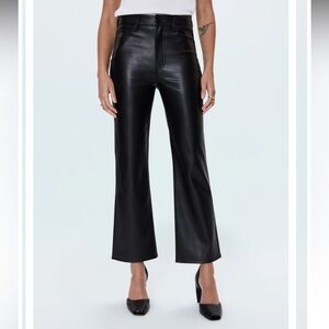 Pistola Faux Black Leather Jeans